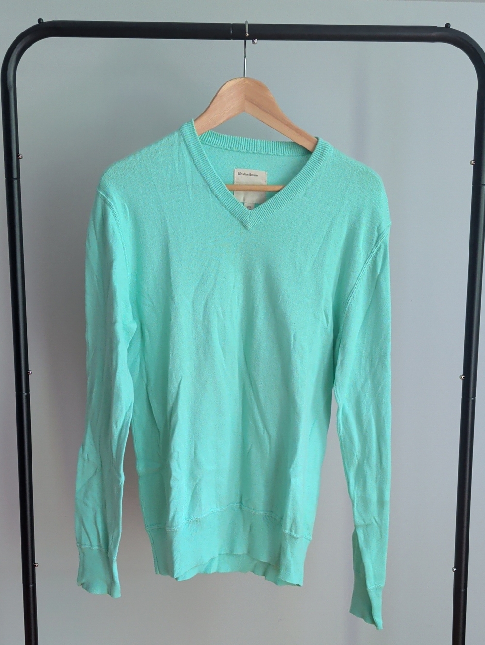 Life After Denim Men's V-Neck Sweater in Mint Green